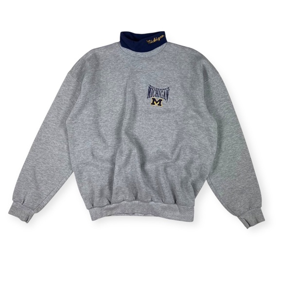 Vintage Other - University of Michigan Vintage Gray Sweatshirt Turtleneck